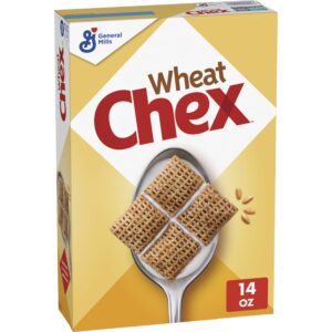 chex wheat breakfast cereal, made with whole grain, homemade chex mix ingredient, 14 oz