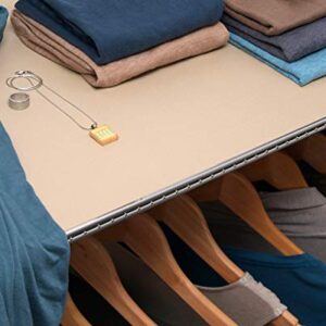 Con-Tact Brand Thick and Non-Adhesive Drawer Liner Multi-Purpose and Easy to Use, 18" x 4' (Pack of 1 Roll), Taupe