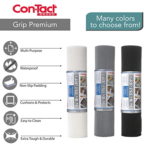 Con-Tact Brand Thick and Non-Adhesive Drawer Liner Multi-Purpose and Easy to Use, 18" x 4' (Pack of 1 Roll), Taupe