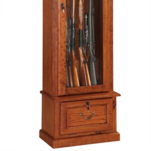 American Furniture Classics Model Wood Gun Display Cabinet, Brown