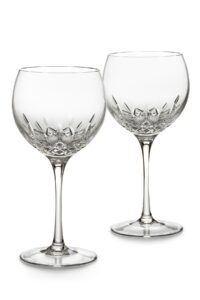 waterford lismore essence balloon wine glass, set of 2, 1 count (pack of 1), clear