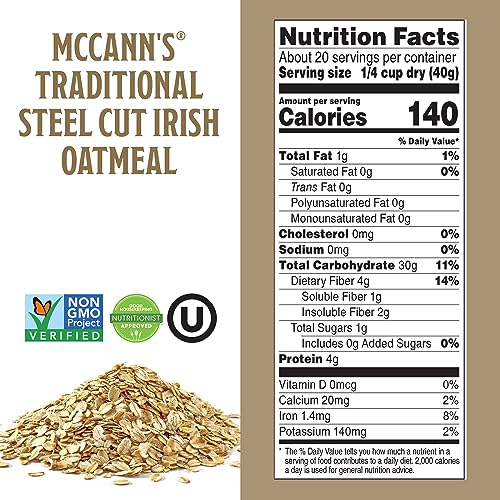 McCann's Irish Oatmeal, Traditional Steel Cut Oats, 28 Ounce