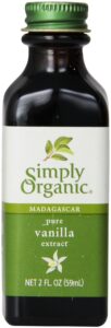 simply organic pure madagascar vanilla extract, 2-ounce glass jar, certified organic, sugar-free flavor for smoothies
