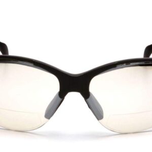 Pyramex V2 Readers Safety Eyewear, Indoor/Outdoor Mirror +2.0 Lens With Black Frame