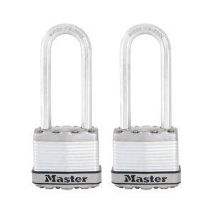 master lock m1xtlj magnum heavy duty padlock with key, 2 pack keyed-alike, steel