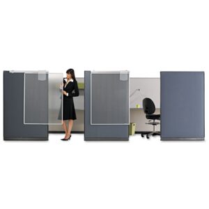 quartet workstation privacy screen, 36" x 48", for cubicle or office, adjustable height, sliding, sturdy aluminum frame, includes attachable whiteboard (wps1000)