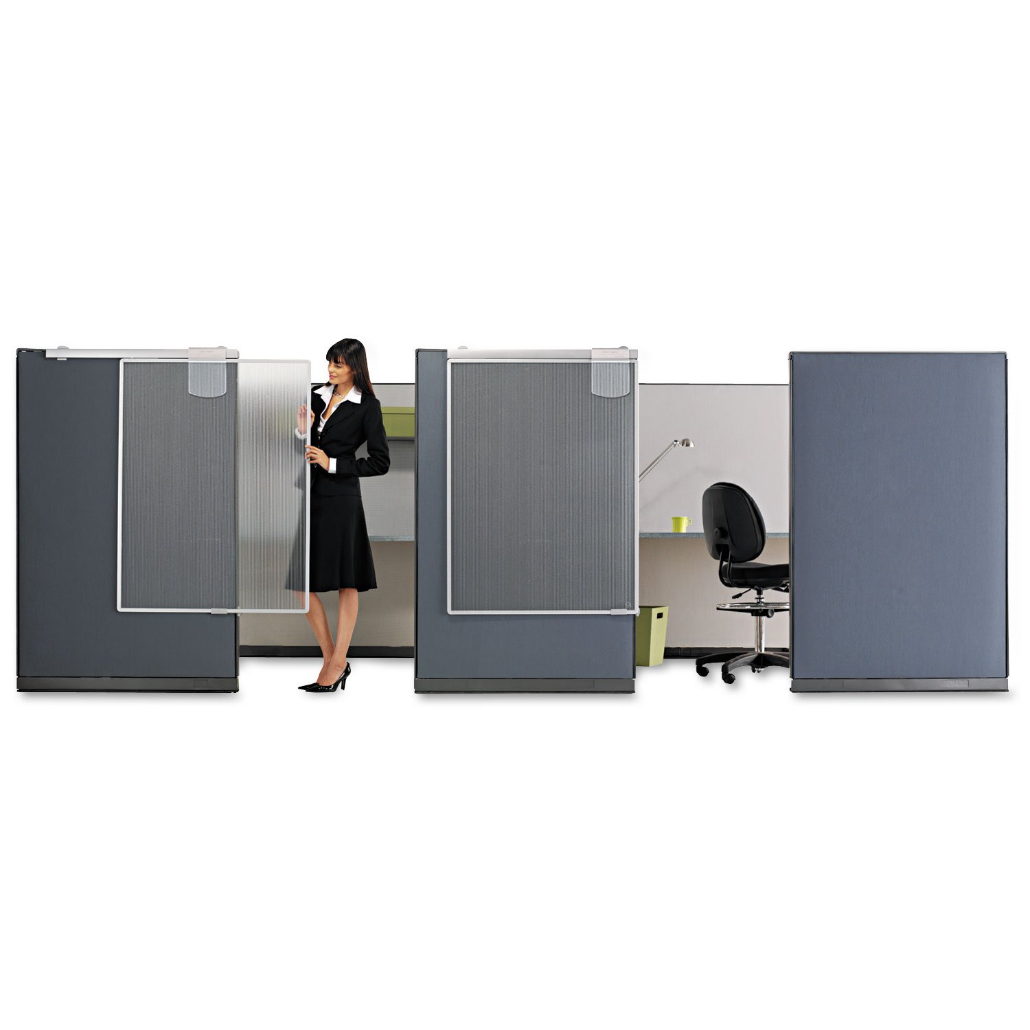 Quartet Workstation Privacy Screen, 36" x 48", For Cubicle or Office, Adjustable Height, Sliding, Sturdy Aluminum Frame, Includes Attachable Whiteboard (WPS1000)