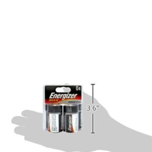 Energizer D Batteries, Premium D Cell Batteries Alkaline, 4 Count