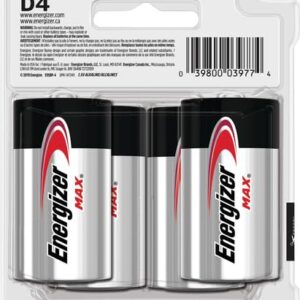 Energizer D Batteries, Premium D Cell Batteries Alkaline, 4 Count