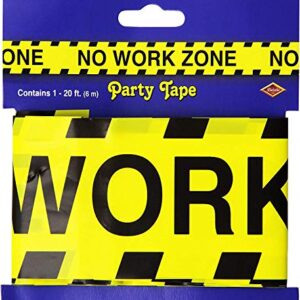 No Work Zone Party Tape Party Accessory (1 count) (1/Pkg)