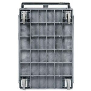 Global Industrial 2 Shelf Tray Service & Utility Cart, Plastic, 40"x26", 5" Rubber Casters