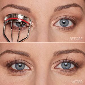 Kevyn Aucoin The Eyelash Curler: Easy use. Long-lasting curl of lashes effect. Wide opening. Stainless steel with two red lash cushions. Pro makeup artist tool for before & after mascara application