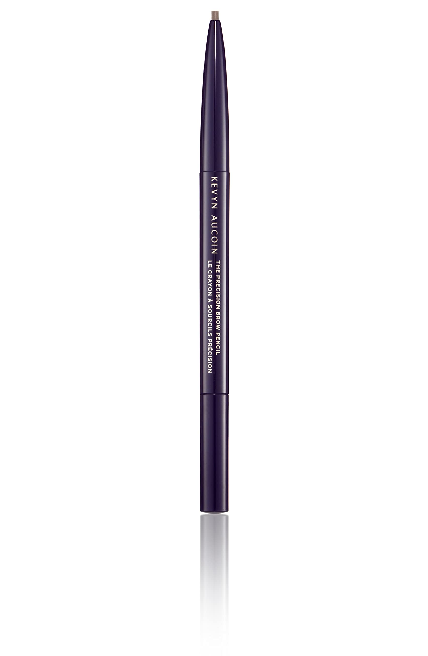 Kevyn Aucoin The Precision Brow Pencil, Brunette: Ultra slim, thin and strong. Retractable plus spoolie brush. Pro makeup artist go to. Sculpt, define and shape eyebrows. Stay put, smudge-proof.