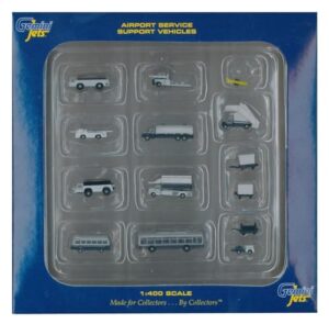 gemini jets ground airport service support vehicles accessories, 1:400 scale, 14-piece