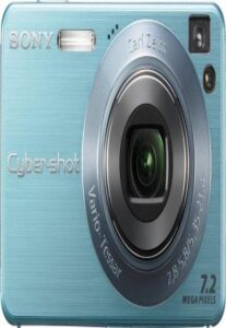 sony cybershot dscw120/l 7.2mp digital camera with 4x optical zoom with super steady shot (blue)