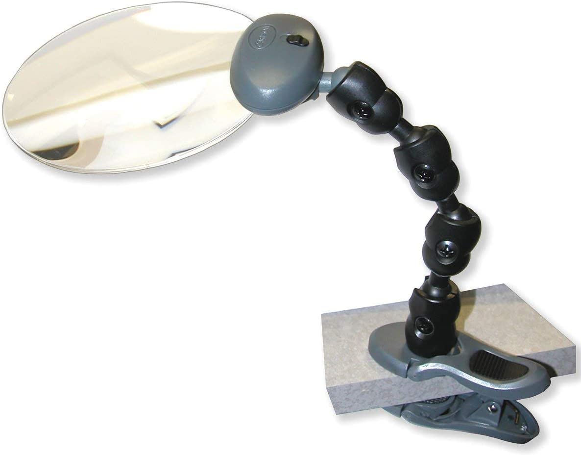 Carson Optical LED Attach-A-Mag Clip on Tabletop 2X Magnifier (AM-20)