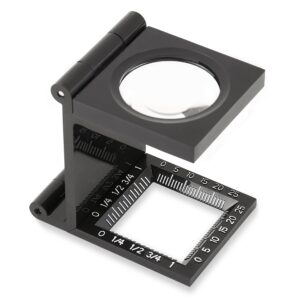 carson linentest 5x30mm folding loupe magnifier , black