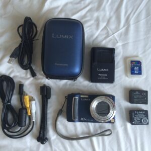 Panasonic Lumix DMC-TZ5A 9.1MP Digital Camera with 10x Wide Angle MEGA Optical Image Stabilized Zoom (Blue)