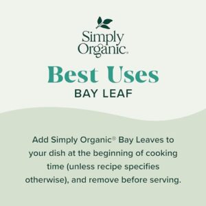 Simply Organic Bay Leaf, Certified Organic | 0.14 oz | Laurus nobilis