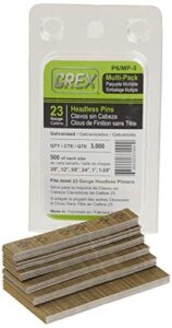grex p6/mp-3 23 gauge multi-pack headless pins (3,000 per box)