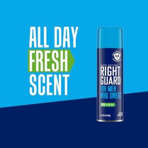 Right Guard Sport Antiperspirant & Deodorant Spray | 4-in-1 Protection Spray Deodorant For Men | Blocks Sweat | 48-Hour Odor Control | Fresh Scent, 6 oz.