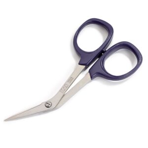 prym 4" professional curved embroidery scissors, purple, 10cm/3.94"