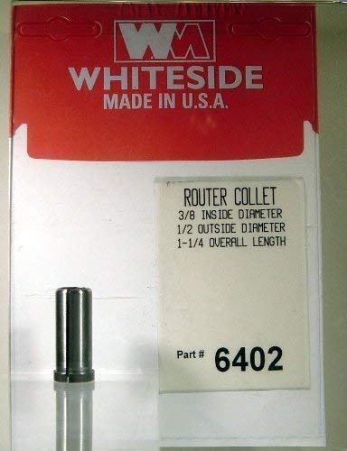 Whiteside Router Bits 6402 Steel Router Collet with 3/8-Inch Inside Diameter and 1/2-Inch Outside Diameter