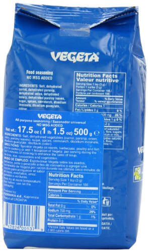 Vegeta, Gourmet Seasoning, No MSG, 17.6oz 500g bag