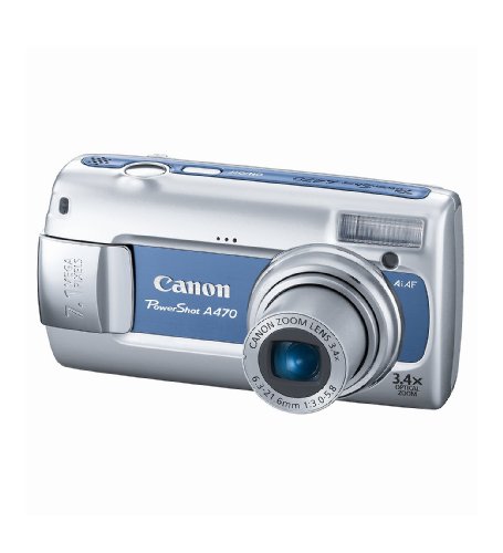 Canon PowerShot A470 7.1MP Digital Camera with 3.4x Optical Zoom (Blue)