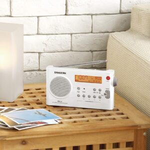 Sangean PR-D7 AM/FM Digital Rechargeable Portable Radio - White, One Size