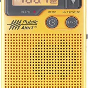 Sangean DT-400W AM/FM Digital Weather Alert Pocket Radio , Yellow