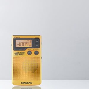 Sangean DT-400W AM/FM Digital Weather Alert Pocket Radio , Yellow