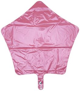 anagram international star foil-flat-balloon, 19", metallic pink