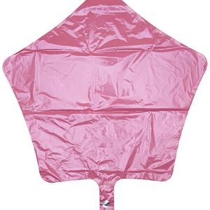 Anagram International Star Foil-Flat-Balloon, 19", Metallic Pink