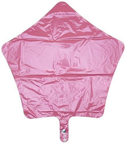 Anagram International Star Foil-Flat-Balloon, 19", Metallic Pink