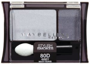 maybelline new york expert wear eyeshadow duos, 80d grey matters stylish smokes, 0.08 ounce