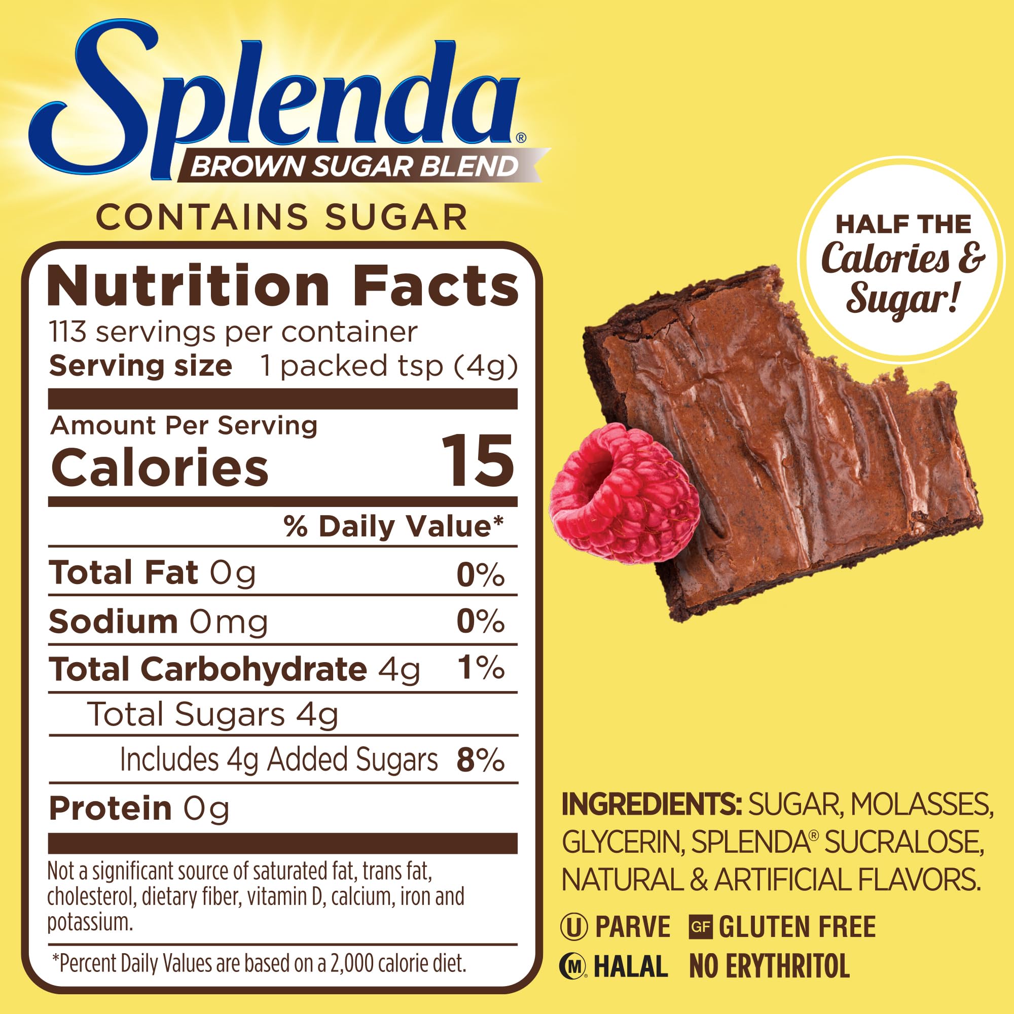 SPLENDA Brown Sugar Blend for Baking, 1 Pound Bag