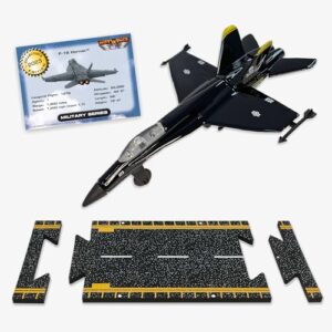 hot wings f-18 jet (black & yellow) with connectible runway