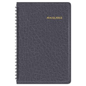 at-a-glance 70-075-05 weekly appointment book ruled for hourly appointments, 4 7/8 x 8, black, 2018