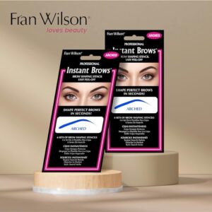 Fran Wilson Instant Brows Makeup Tool: Adhesive Stencils for Perfectly Shaped Brows, Easy to Use, Ideal for Beginners and Pros - Arched