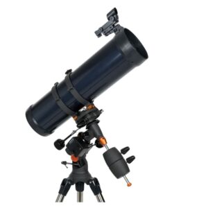 Celestron - AstroMaster 130EQ-MD Newtonian Telescope - Reflector Telescope for Beginners - Fully-Coated Glass Optics - Adjustable-Height Tripod - Bonus Astronomy Software Package