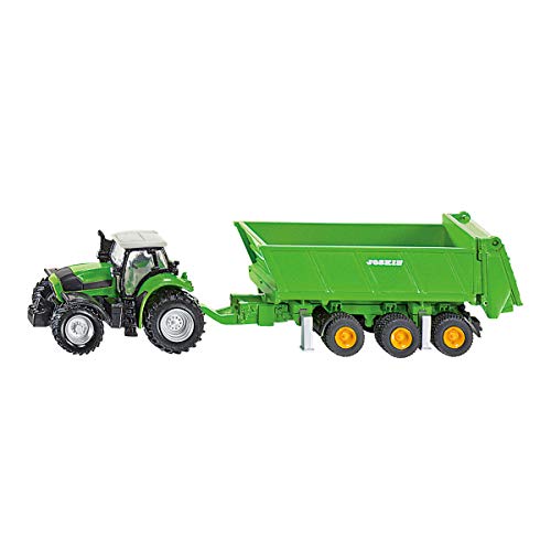 siku 1848 Farmer DEUTZ-FAHR Tractor with Joskin Trailer Set, Green