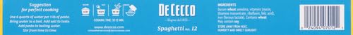 De Cecco Spaghetti Pasta, 16 Oz