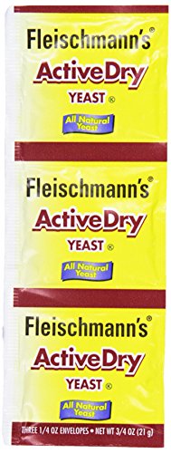 Fleischmann's Active Dry Yeast, 0.25 Ounce (Pack of 3)