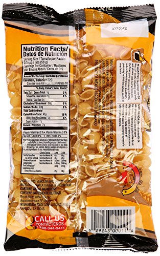 La Moderna Shells Pasta, Noodles, Durum Wheat, Protein, Fiber, Vitamins, 7 Oz