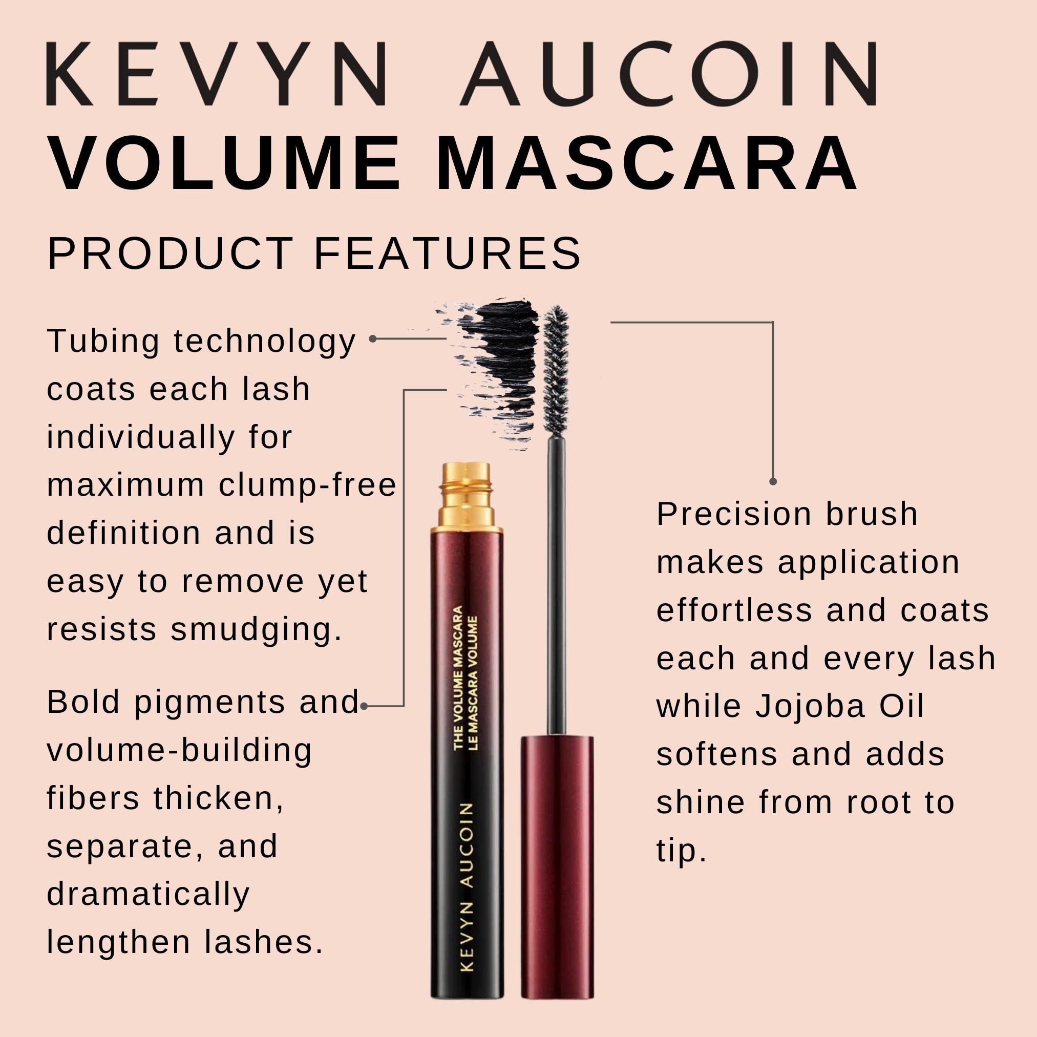 Kevyn Aucoin The Volume Mascara, Black: Precision detail brush. Tubing tech. Long wear. Clump & flake-free. Pro makeup artist go to that thickens, separate & lengthen lashes. Easy removal with water.