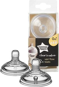 tommee tippee closer to nature nipple, variable flow, 2 count