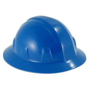 pyramex safety sl series full brim hard hat, 4-point ratchet suspension, blue