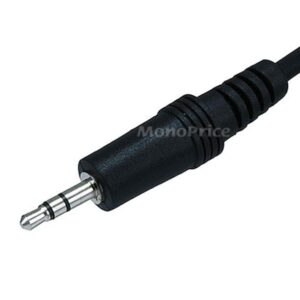 Monoprice Audio/Stereo Cable - 3.5mm(1/8") AUX, Male to Male TRS Plug, Molded Strain Relief Boots, 50 Feet, Black