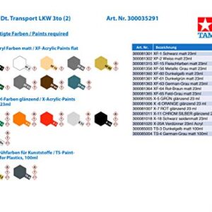 Tamiya 35291 1/35 German 3Ton 4x2 Cargo Truck Plastic Model Kit